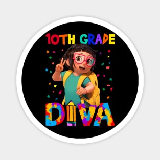 10th Grade Diva Back To School Magnet